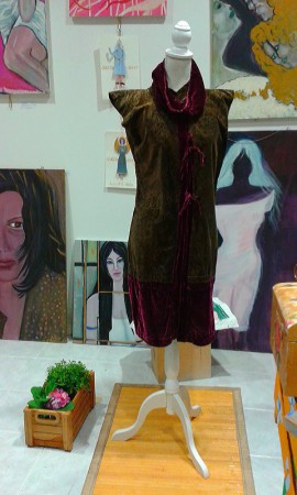 Una sera a teatro, creazione in velluto. 2011.